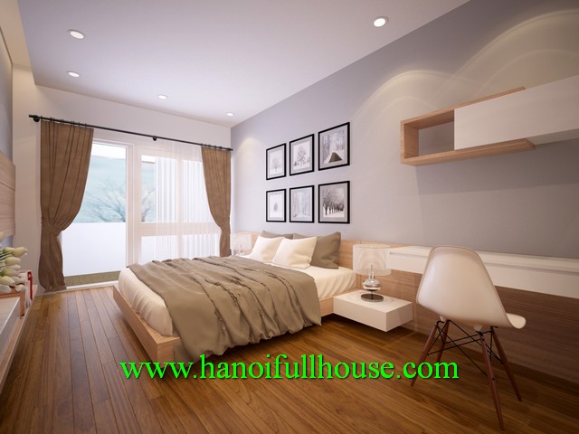 Căn hộ chung cư mới, đầy đủ nội thất, thiết kế hiện đại 2 phòng ngủ ở Cầu Giấy cho thuê